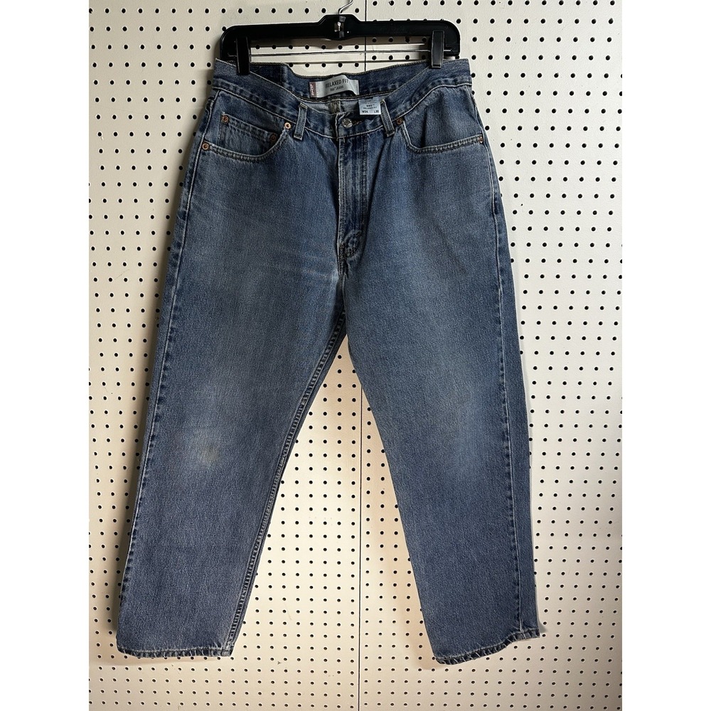 VTG Levi's 550 Jeans Mens 33x29 Light Wash Relaxed Fit - Original Black Levi Tag